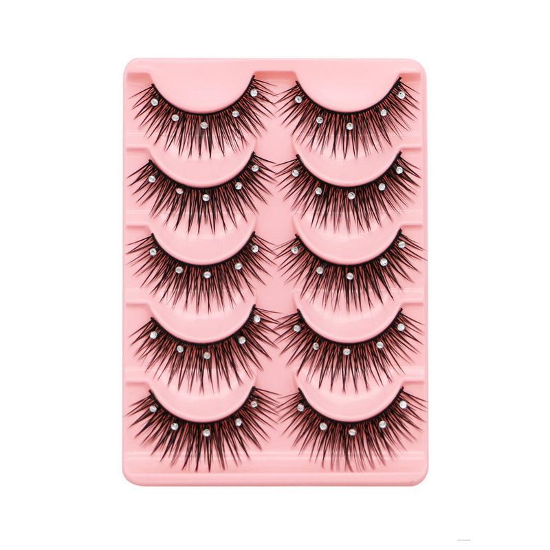 Lông mi giả trang điểm nude tự nhiên đính kim cương giả dày dặn 817 | BigBuy360 - bigbuy360.vn