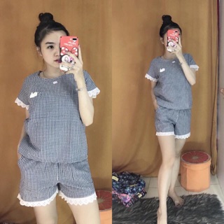 Bộ ngủ đùi kate đẹp