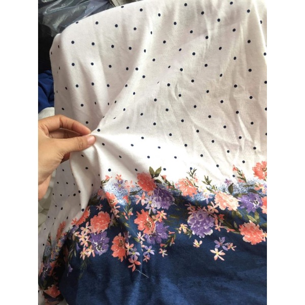1kg vải cotton hoạ tiết hoa xinh xắn
