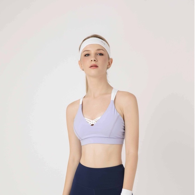 Áo tập Nữ OMG Sport kiểu bra đan dây chéo- màu Tím - BG089_PP