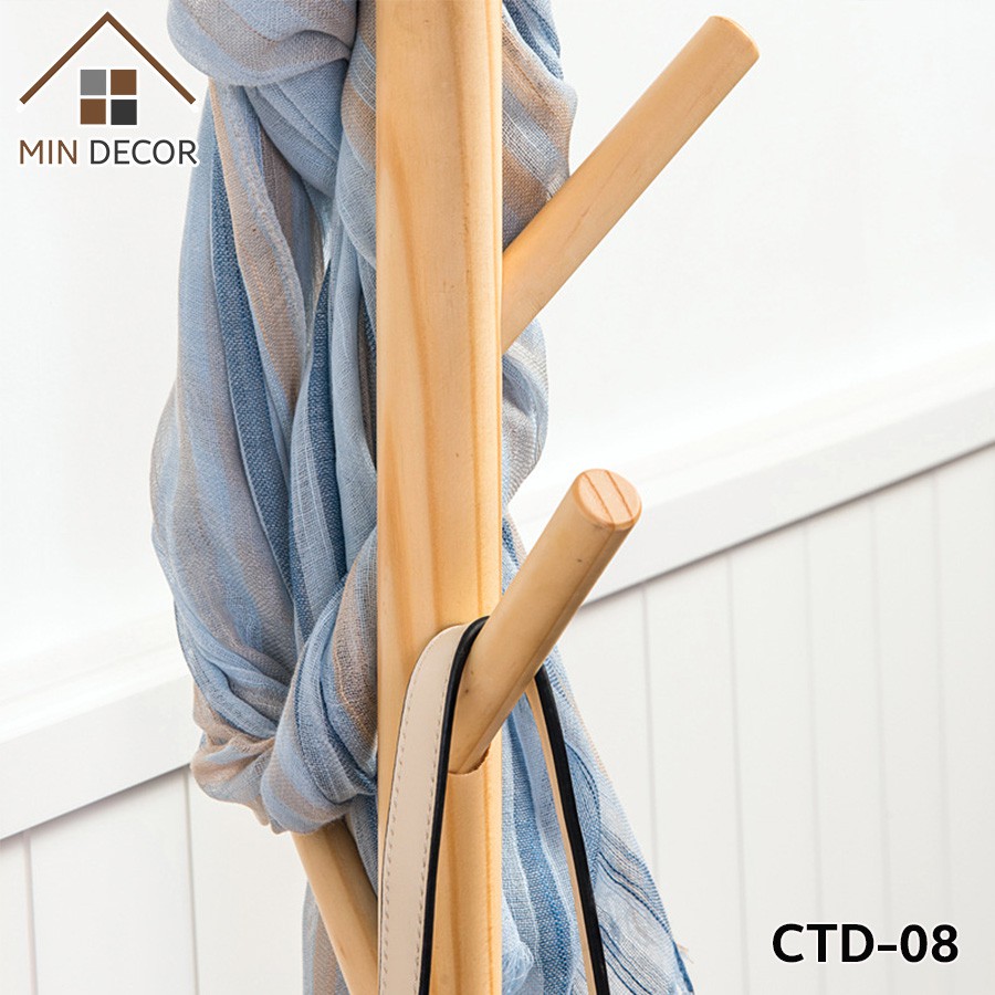 [GIÁ SỐC] Kệ treo đồ, giá treo quần áo cây treo quần áo bằng gỗ để đồ cho túi xách áo khoác đa năng lắp ráp dễ dàng | BigBuy360 - bigbuy360.vn