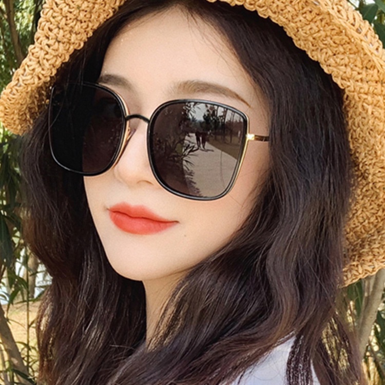 Kính mát gọng vuông oversize chống tia UV400 thiết kế đơn giản thời trang