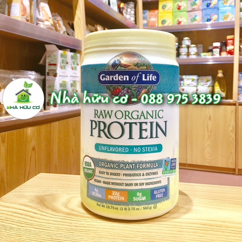 Bột Protein hữu cơ Garden Of Life 560gr/ Organic Raw Protein