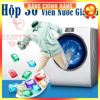 [FreeShip - LOẠI 1] Hộp 30 Viên giặt xả quần áo 2 in 1, hạt hương hoa thơm lâu dịu nhẹ dạng túi gel nước