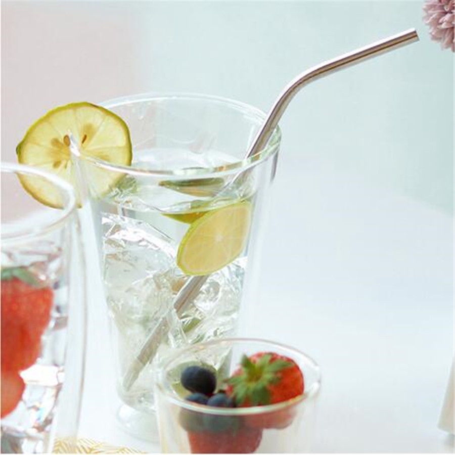 Ống hút kim loại chất liệu thép không gỉ với bàn chải làm sạch