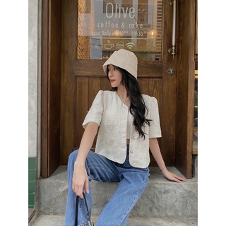 Áo Tweed cúc ngọc