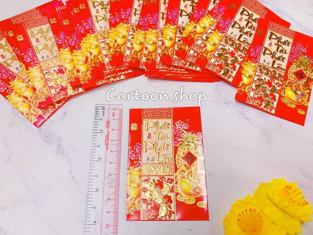 Hộp 38 bao lì xì 10×7  Tết Quý Mão 2023