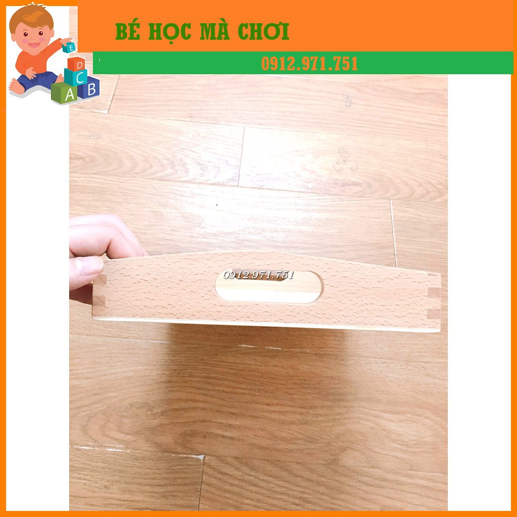 Khay gỗ Montessori Size Nhỏ - BẢN Đẹp| Giáo cụ montessori