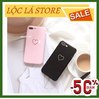 Ốp tim bóng đen & hồng cho iphone bán kèm dây giá rẻ