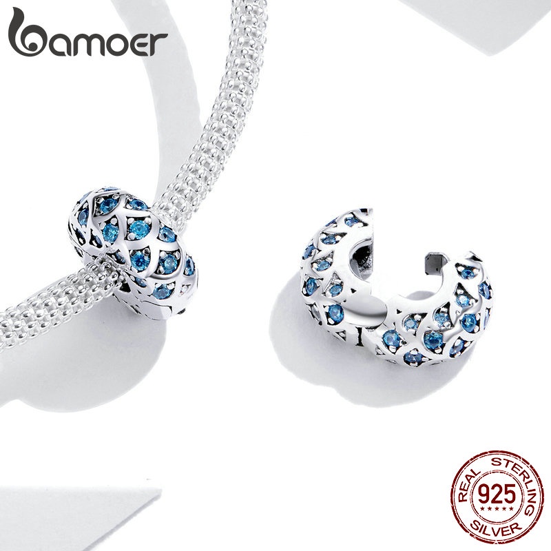 Hạt xỏ BAMOER bằng bạc 925 4.5mm làm trang sức thời trang