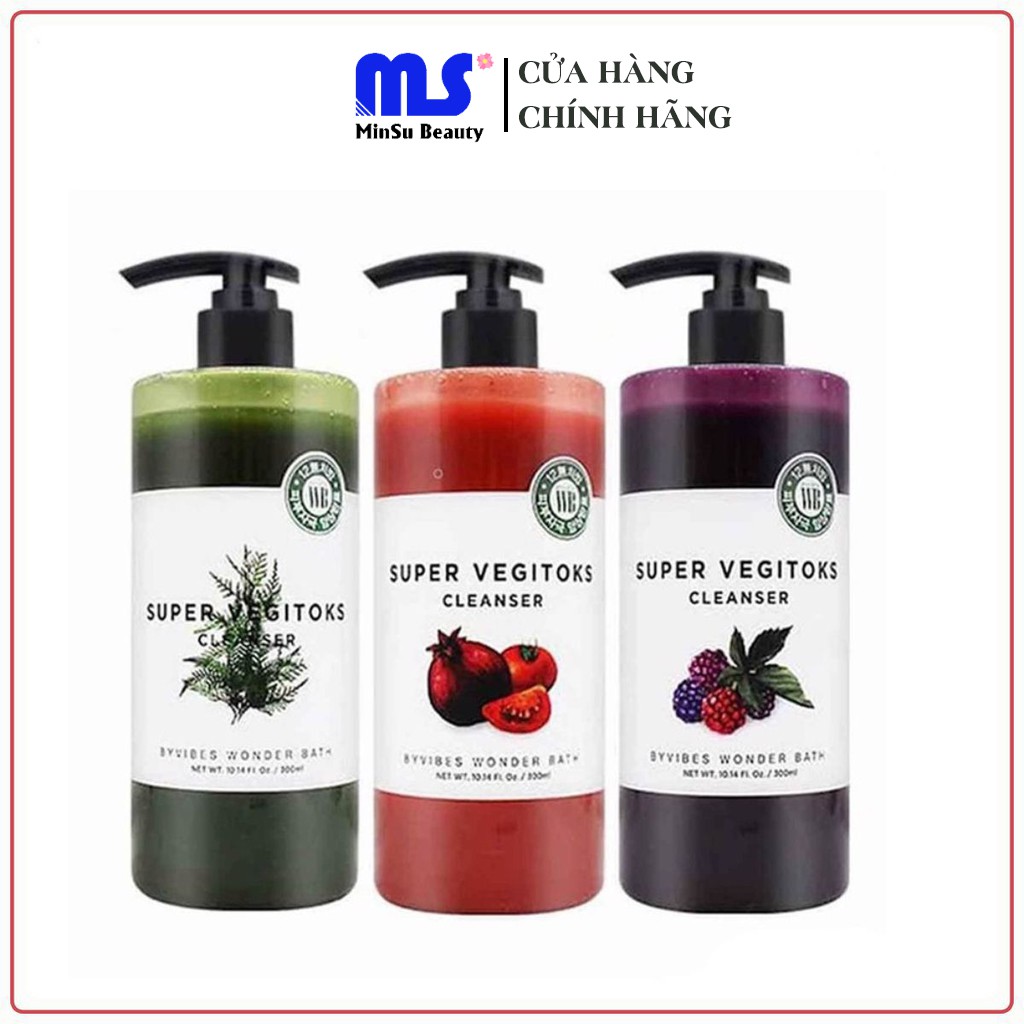 Sữa Rửa Mặt Rau Củ Thải Độc Wonder Bath Super Vegitoks Cleanser 300ml | BigBuy360 - bigbuy360.vn