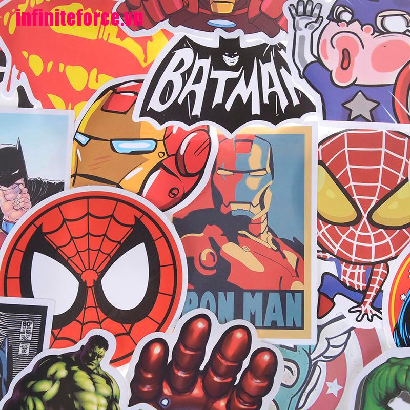 Bộ 50 Miếng Dán Siêu Anh Hùng MARVEL Đa Năng