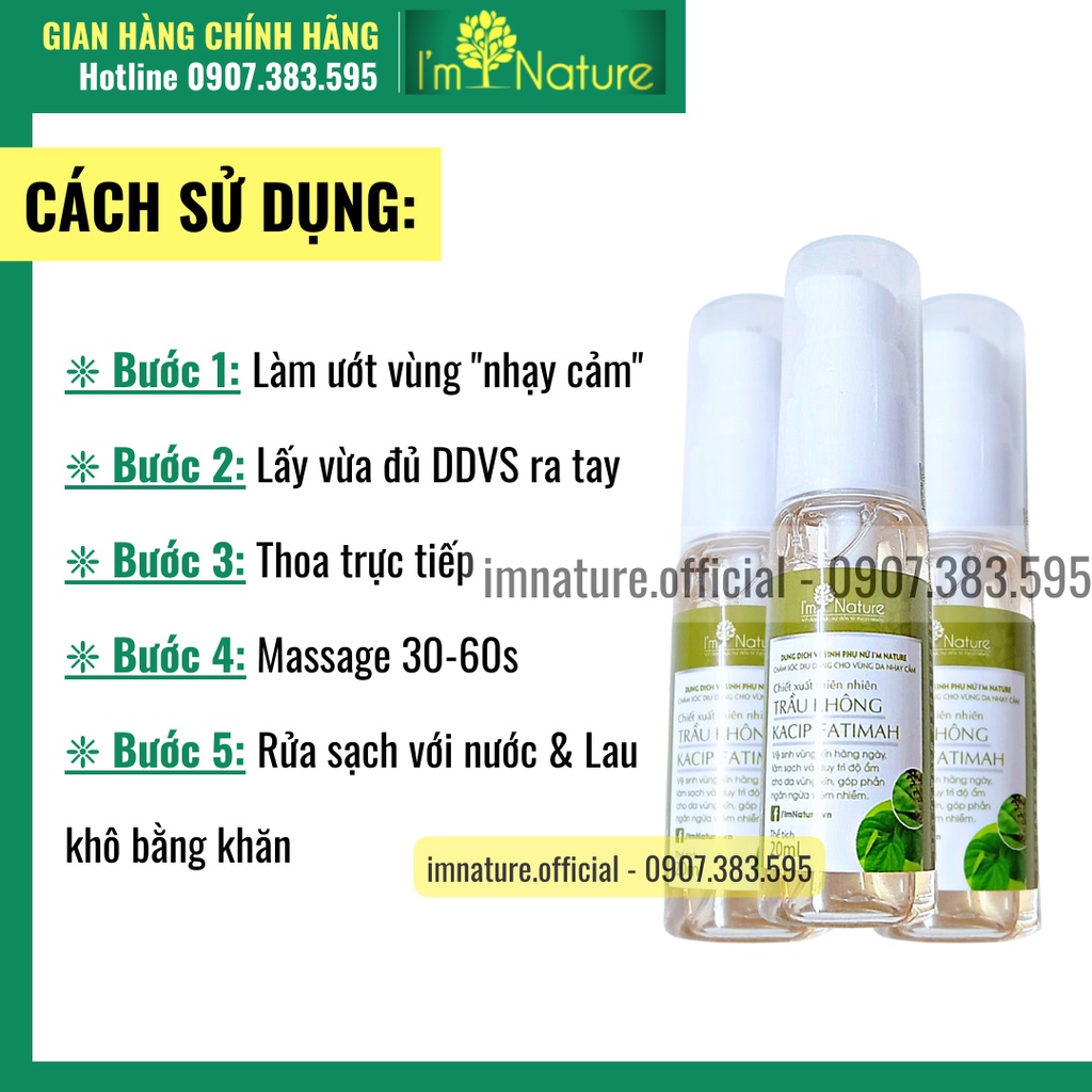 (Mini) Dung Dịch Vệ Sinh Phụ Nữ Trầu Không I'm Nature 20ml