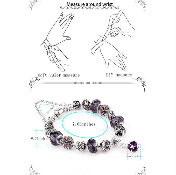  Vòng tay mạ bạc đính hạt pha lê chạm khắc tinh tế thời trang | BigBuy360 - bigbuy360.vn