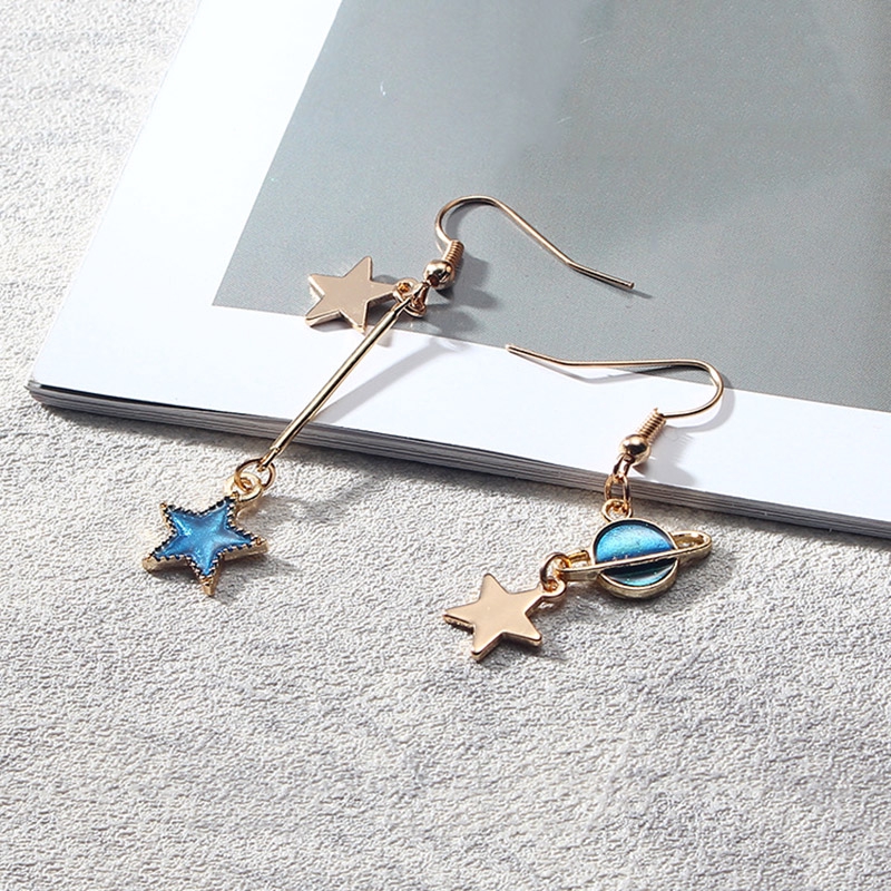 Khuyên tai AY hình mặt trăng ngôi sao độc đáo thời trang dành cho nữ