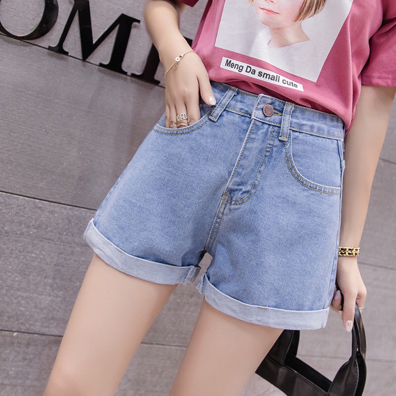 QUẦN SHORT JEAN NỮ CÁCH ĐIỆU TÚI RÁCH CÁ TÍNH -MÃ HAIQUANG 01