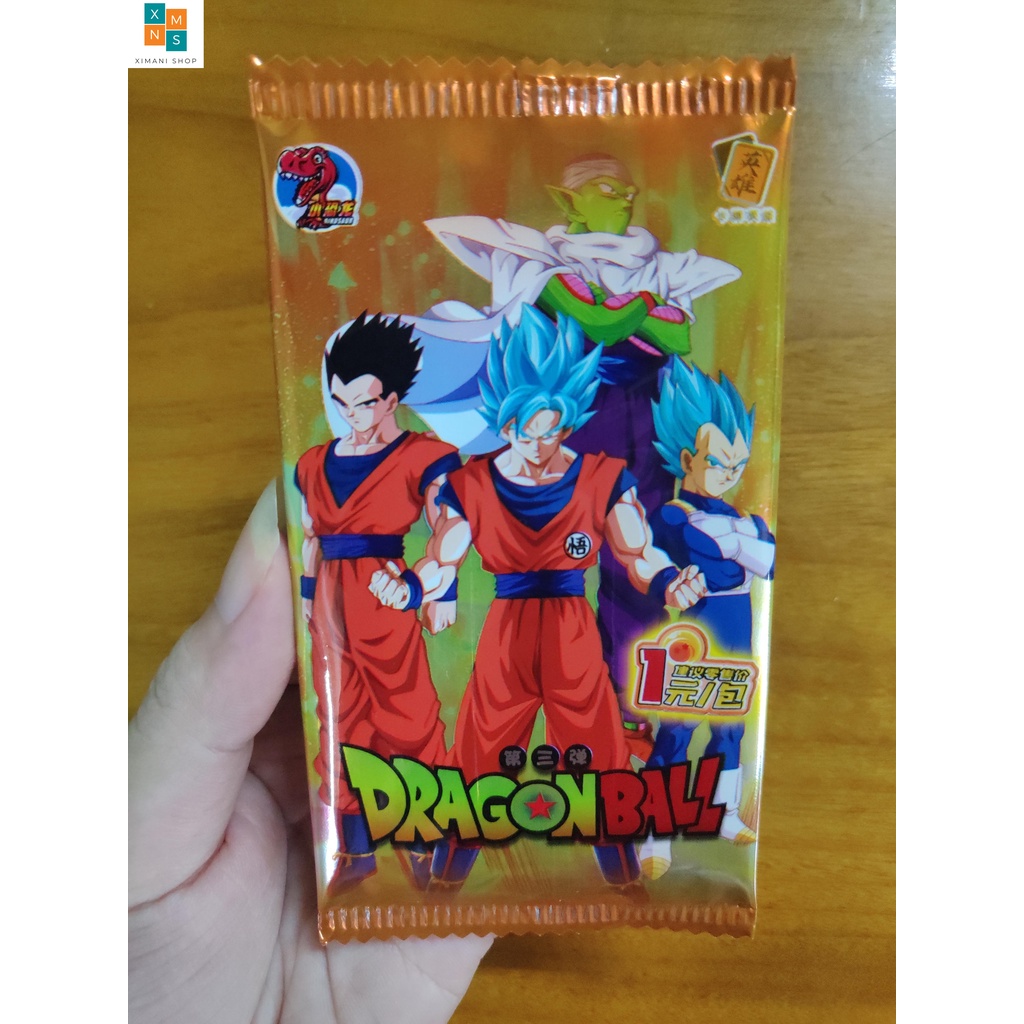2 Mẫu Set 5 Ảnh Thẻ Nhân Phẩm Dragon Ball Pack Card In Hình Nhân Vật Anime Chibi - 7 Viên Ngọc Rồng