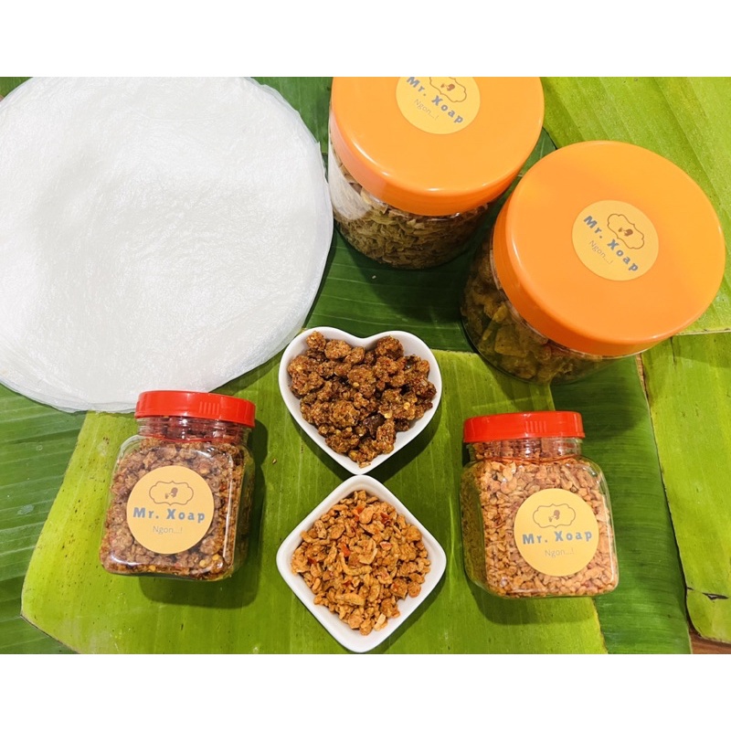 Set bánh tráng phơi sương + Muối tôm hành phi loại ngon