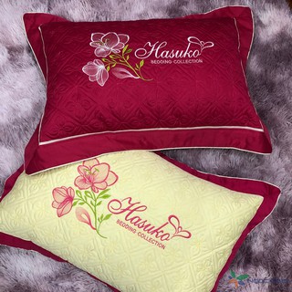 Đôi vỏ gối nằm trần thêu kích thước 50x70 cm Hasuko