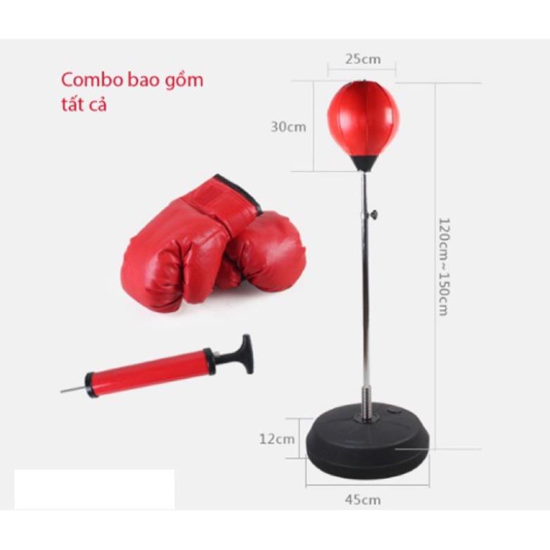 Bộ Boxing Người Lớn Và Trẻ Em—bao Gồm Trụ Và Găng Tay- QUYENSPORTS