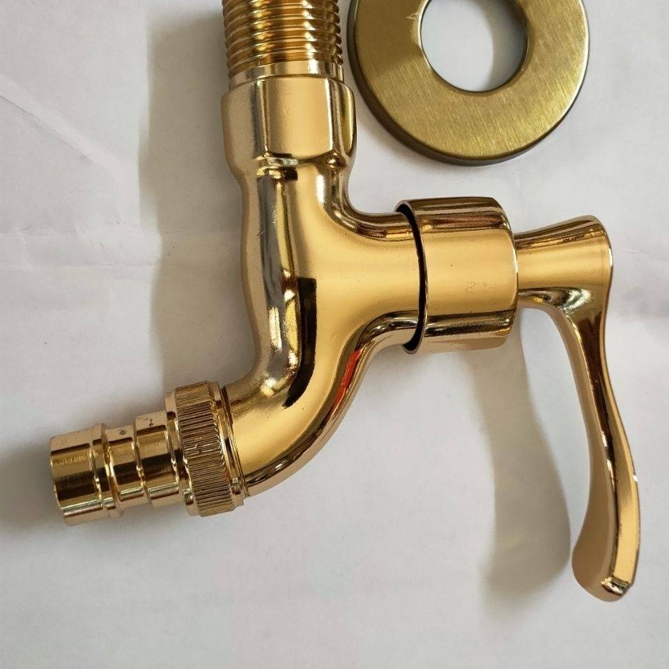 Vòi Nước Màu Vàng Hồng Cho Máy Giặt Gắn Tường