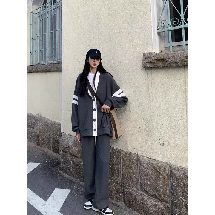 Áo Khoác Cardigan Sọc Tay Chất Len Dáng Dài Nam Nữ Unisex Phong Cách Ulzzang - Áo Khoác Ngoài cdg Vintage Chất Đẹp