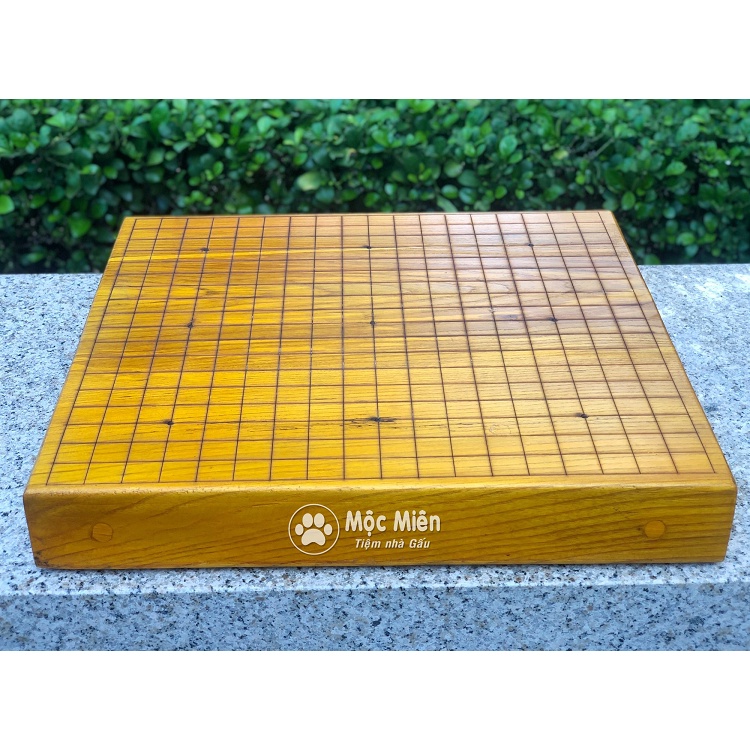 Bàn cờ vây cờ caro gỗ sồi 19x19 bề dày 6cm