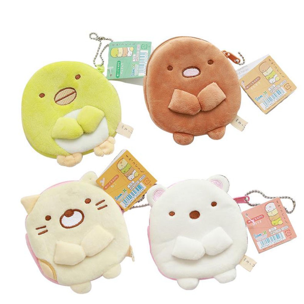Ví đựng tiền xu / tai nghe / chìa khóa / đồ chơi đa năng hình các con vật Sumikko Gurashi dễ thương