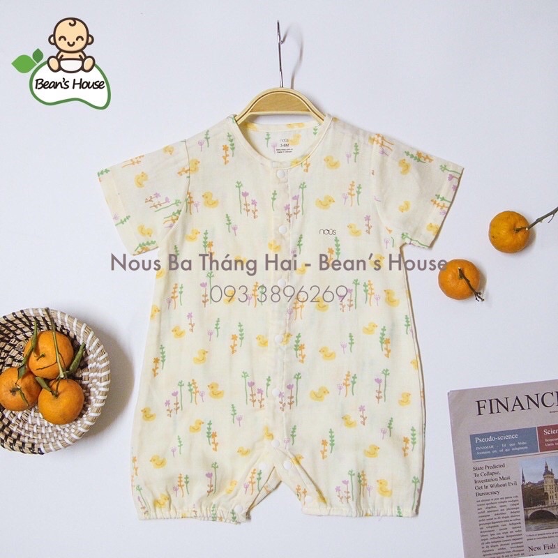 Bộ Nous vải xô cho bé sơ sinh