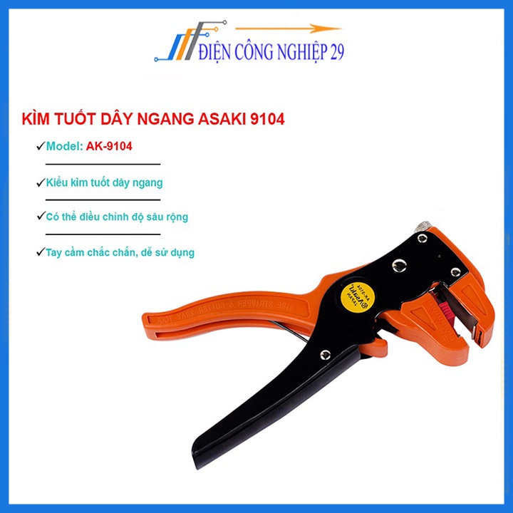 Kìm Tuốt Dây Ngang Asaki 9104