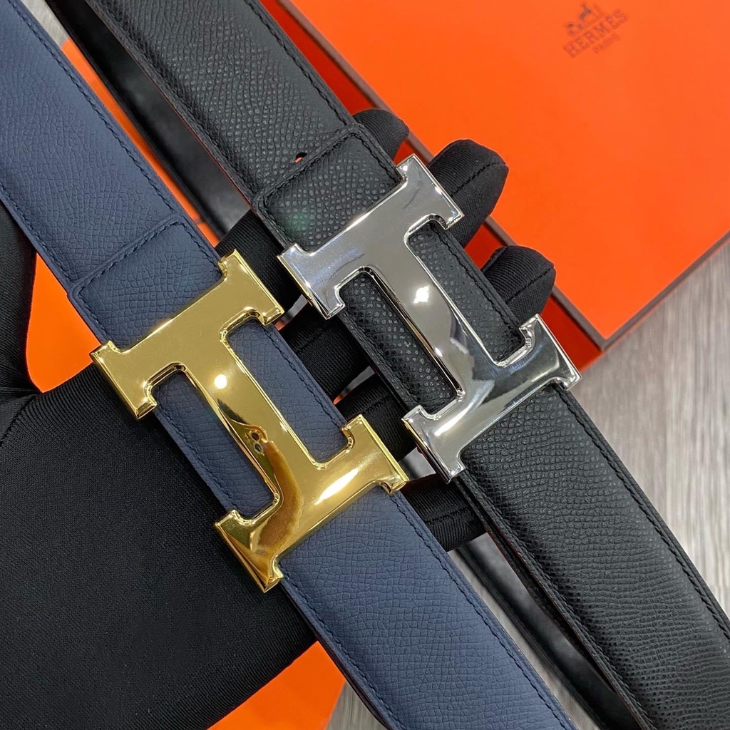 Thắt lưng, dây nịt, Belt da xịn Hermes mặt trơn bóng