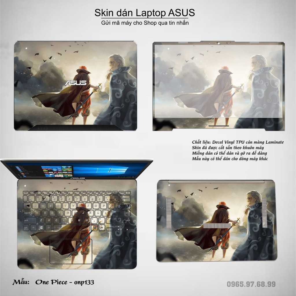 Skin dán Laptop Asus in hình One Piece _nhiều mẫu 15 (inbox mã máy cho Shop)