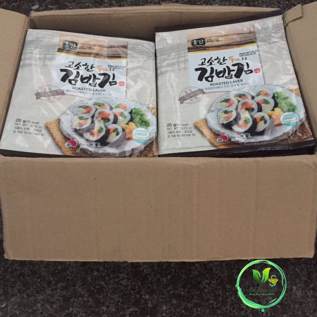 Rong biển cuộn cơm10 lá Hàn QuốcCuộn kimbap/Cuộn sushi/ 10 lá 20gr/Nhập khẩu Hàn Quốc