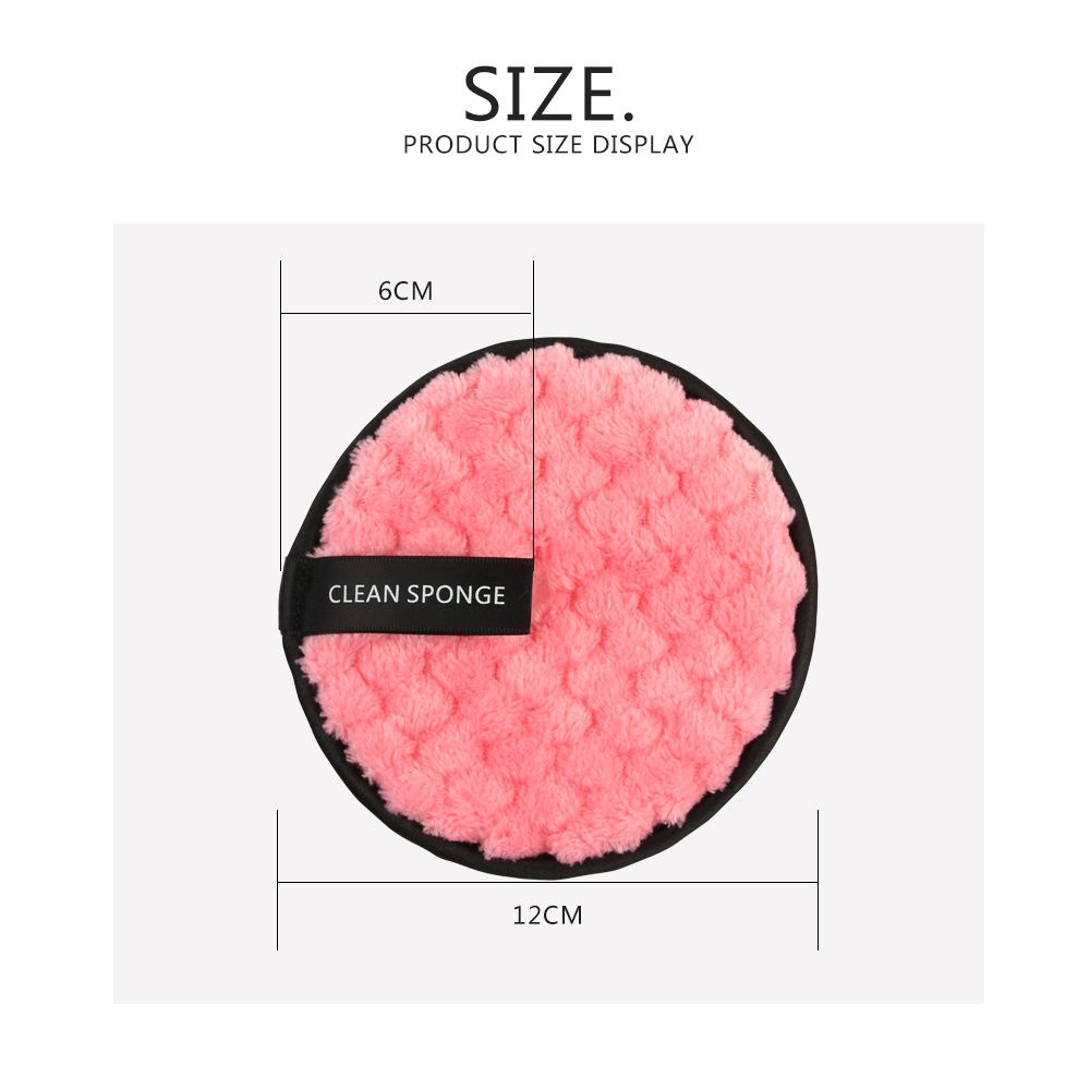 [Hàng mới về] Bông tẩy trang làm sạch da mặt bằng vải sợi nhỏ mềm mại có thể tái sử dụng nhiều màu tùy chọn cho nữ