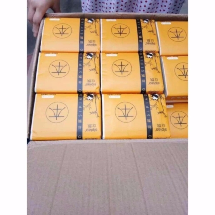 Thùng 30 Gói giấy ăn Gấu Trúc Sipiao Siêu Dai