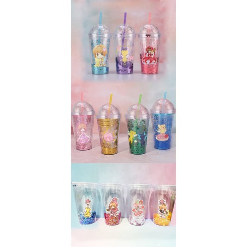 cốc 2 lớp kim tuyến kero CCS CNKI7 cốc giữ nhiệt ly 2 lớp cốc làm lạnh dễ thương 500ml