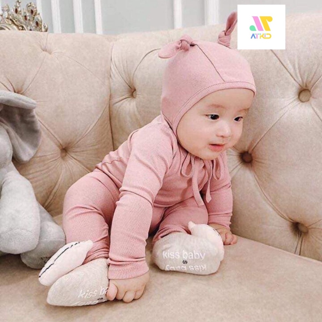 Bộ minky mom tai thỏ dễ thương cho bé, bộ quần áo thu đông cho bé, bộ thun lạnh cho bé chất liệu mềm mịn cao cấp ATKID