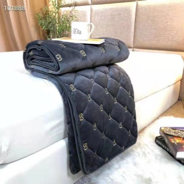 Bộ ga gối nỉ nhung muji trần thêu cao cấp( hàng xuất nhật) | BigBuy360 - bigbuy360.vn