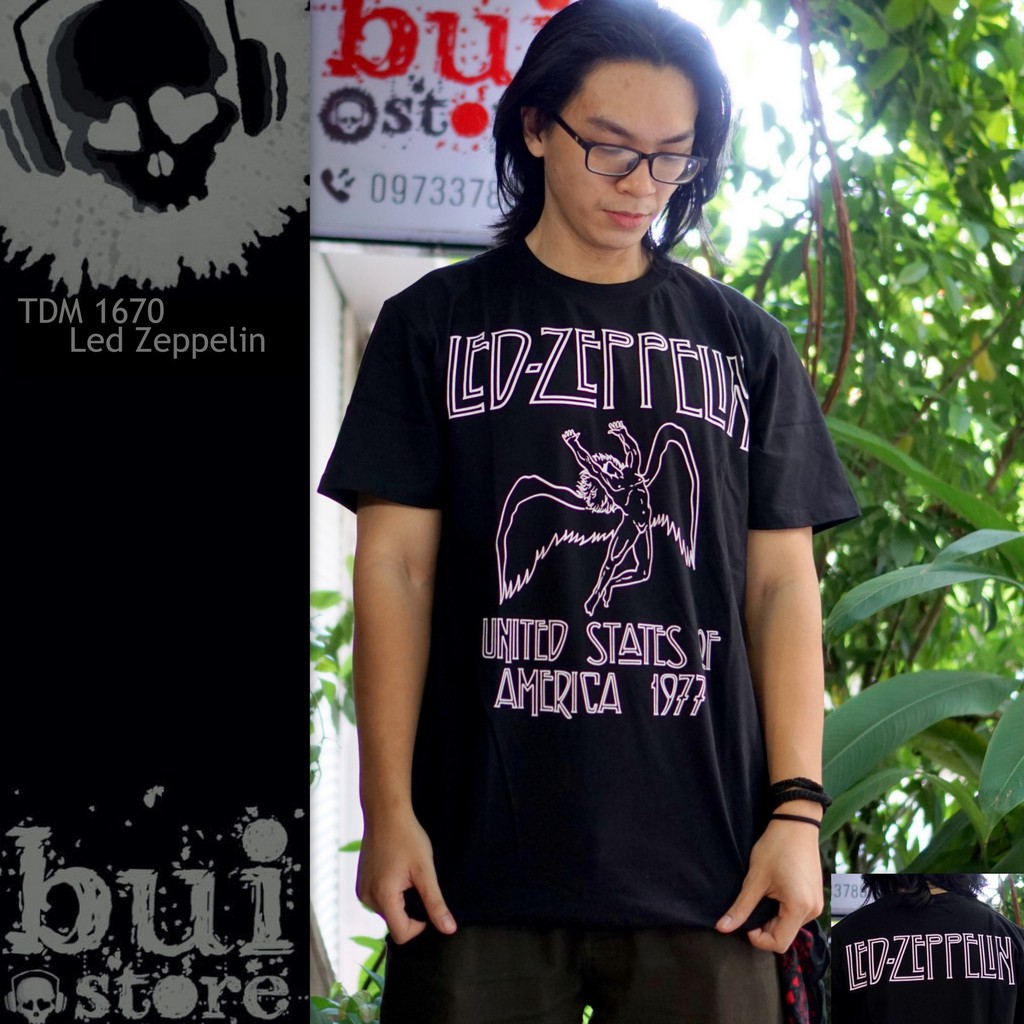 Áo Rock band tee Led Zeppelin TDM 1670 phông / thun 100% cottong Thái Lan