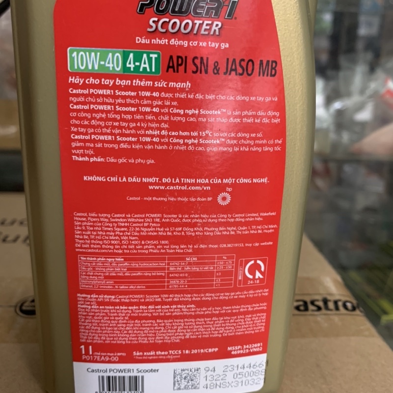 Dầu nhớt động cơ Castrol Power 1