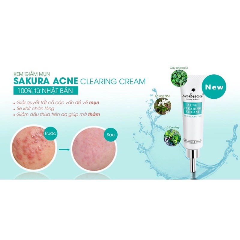 Kem giúp giảm mụn Sakura Acne Clearing Cream