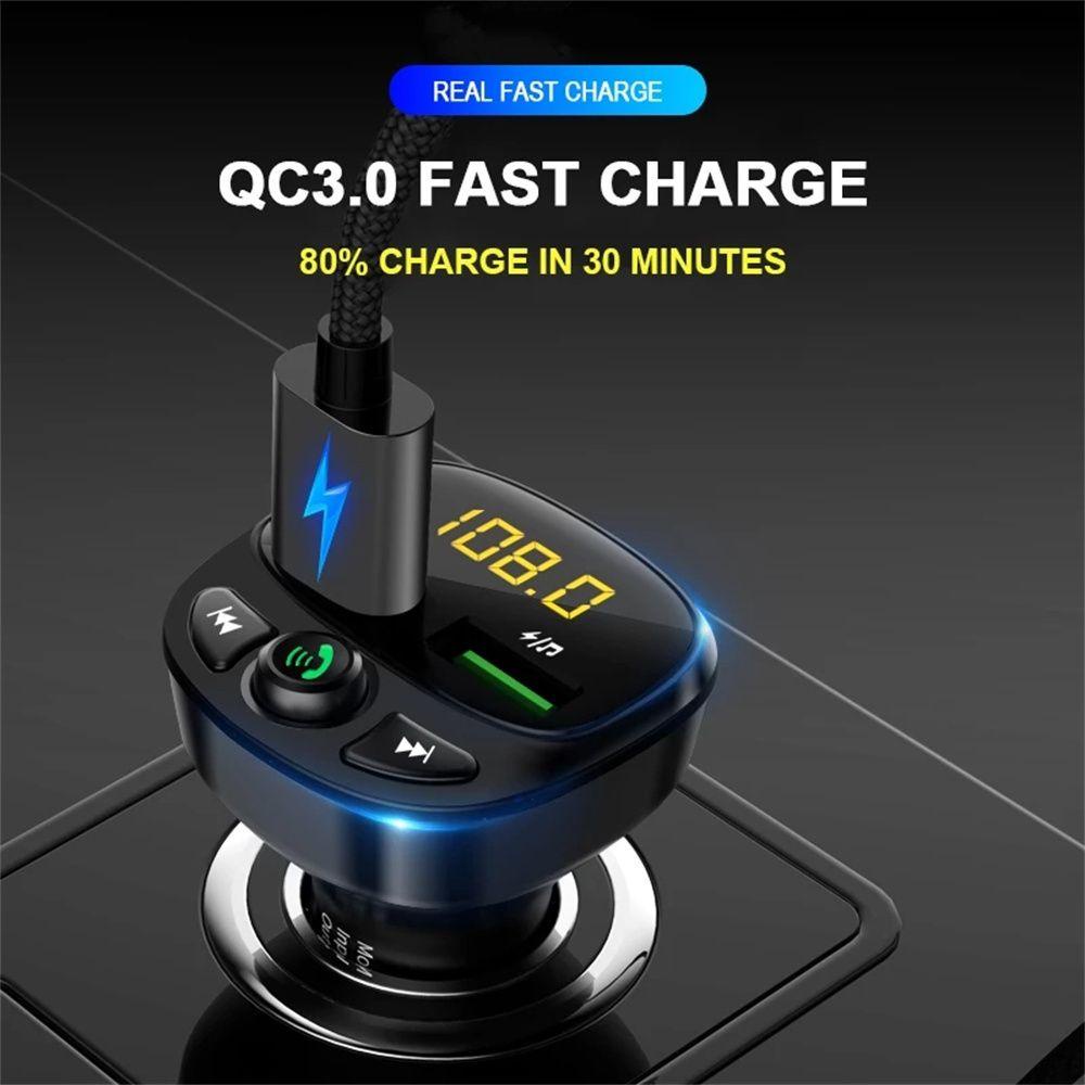 Cục Sạc USB Kép Kiêm Máy Nghe Nhạc MP3 FM Kết Nối Bluetooth Không Dây