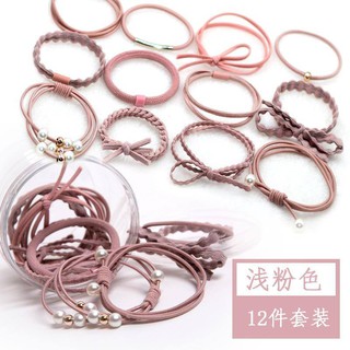set 12 dây buộc tóc siêu đẹp