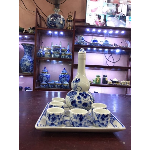 Bộ hoa mặt trời sứ Bát Tràng