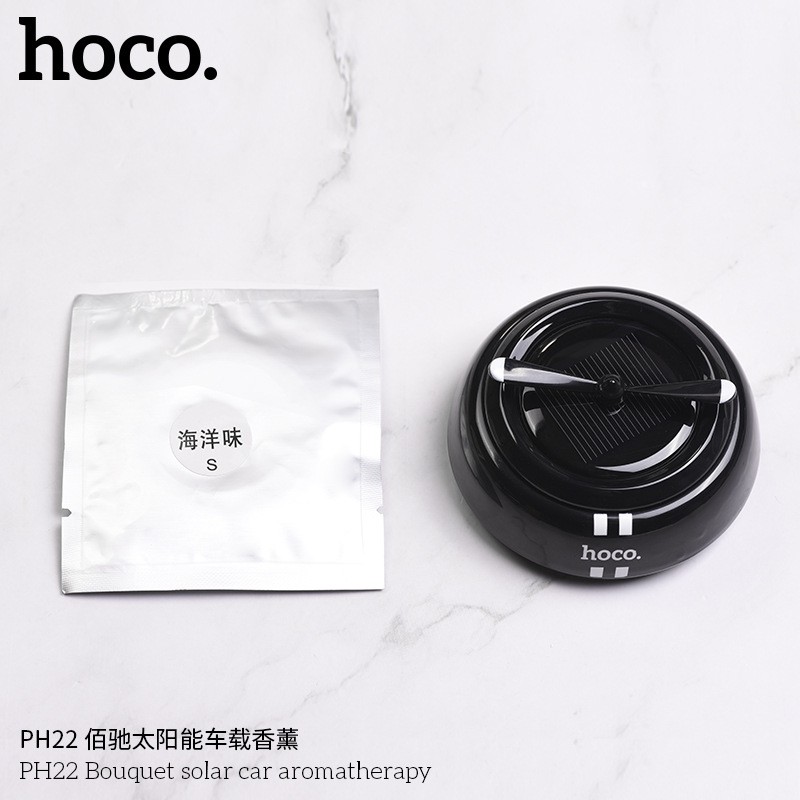 Máy Khuếch Tán Tinh Dầu Ô tô Hoco PH12 - Sử Dụng Năng Lượng Mặt Trời - Hàng Chính Hãng