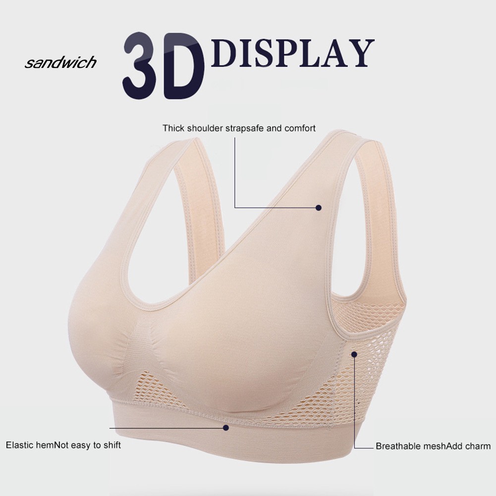 Áo Ngực Thể Thao Nâng Ngực Thoáng Khí Chống Sốc Plus Size Cho Nữ