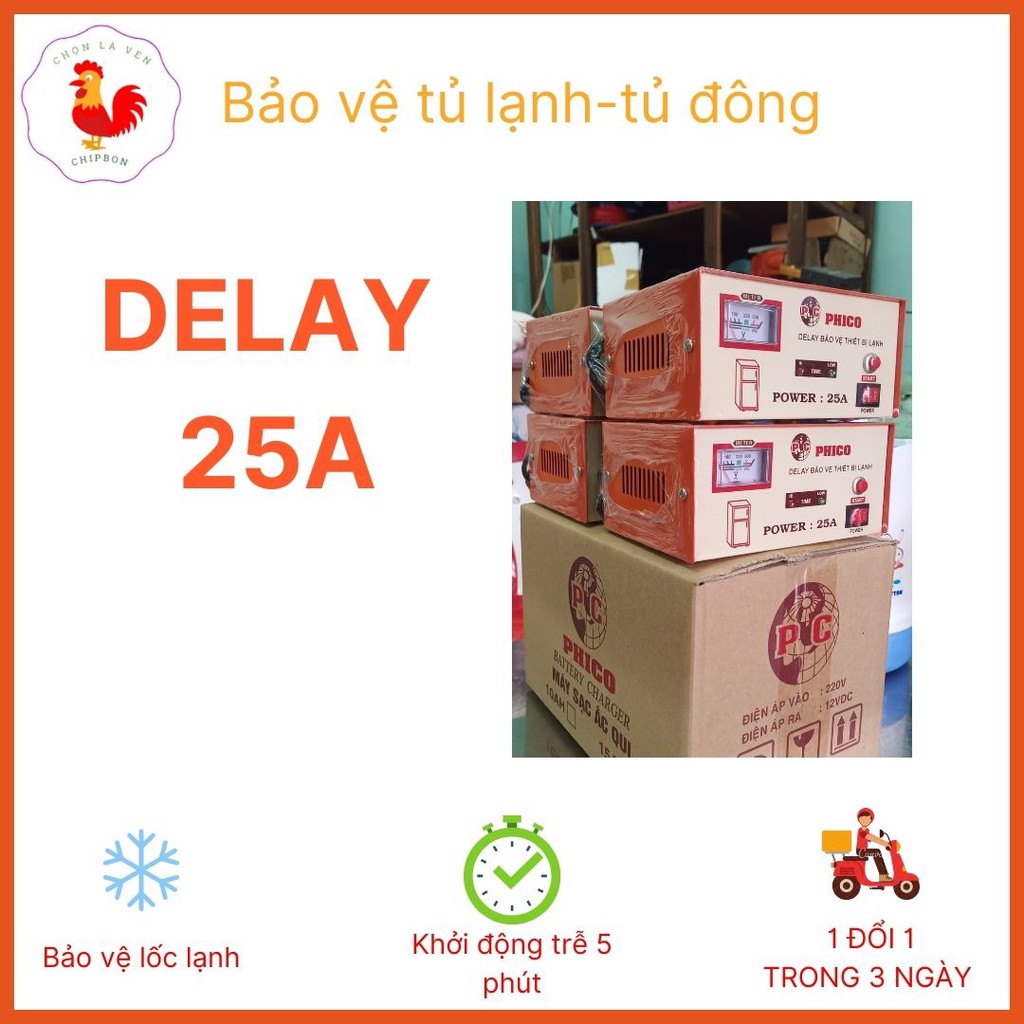 Thiết bị bảo vệ tủ lạnh chính hãng Delay 25A Phico - Giúp tủ lạnh bền bỉ