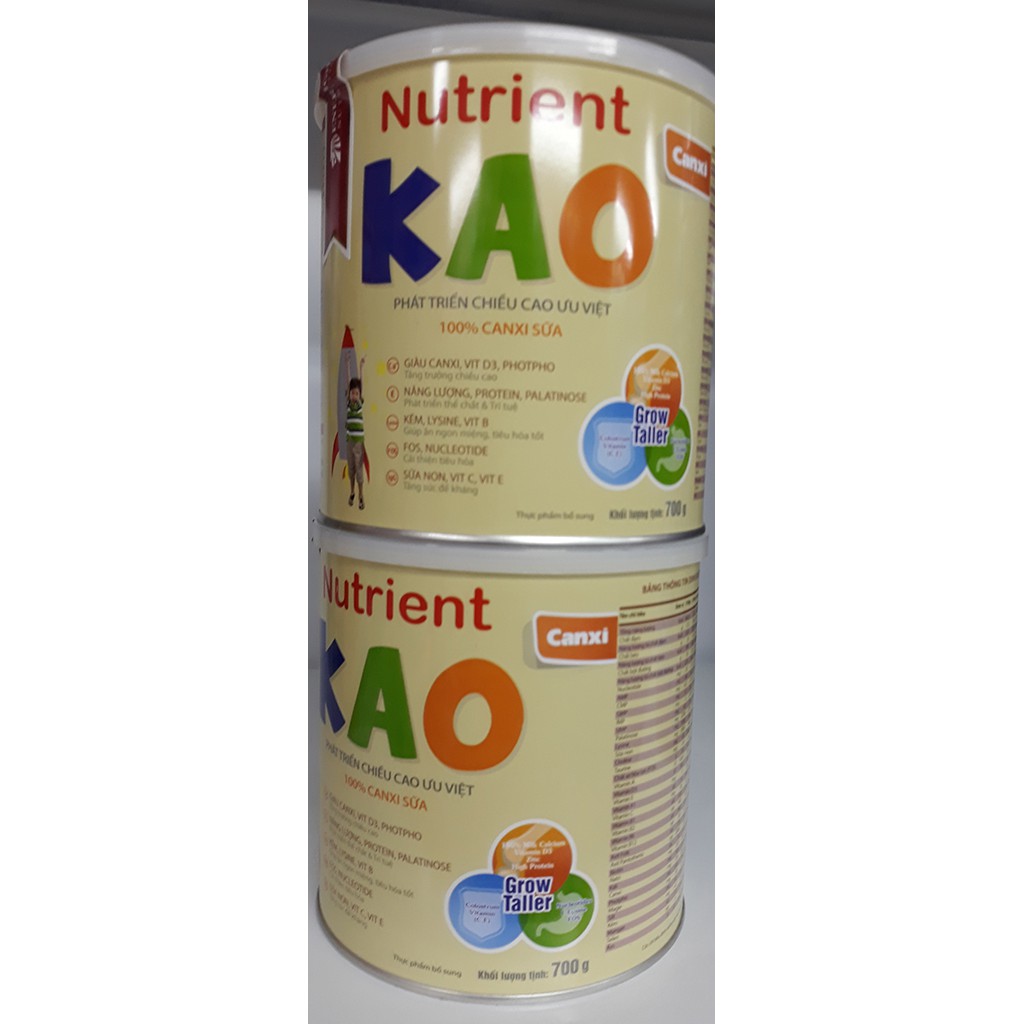 Sữa Nutrient KAO 700g phát triển chiều cao ưu việt