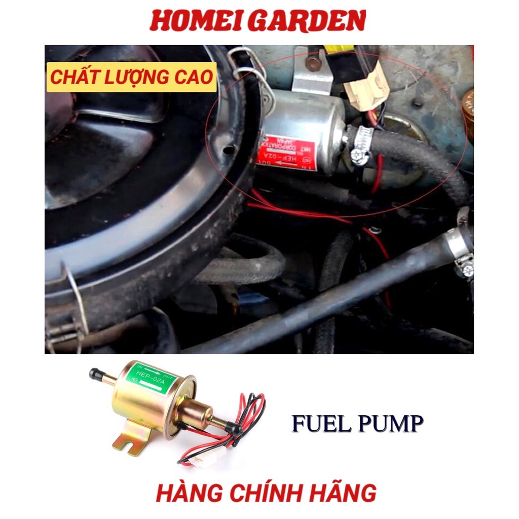Bơm dầu diesel 12V bơm tự mồi HEP-02A bơm nhiên liệu xăng bơm dầu 80 - 100 lít một giờ - D0110