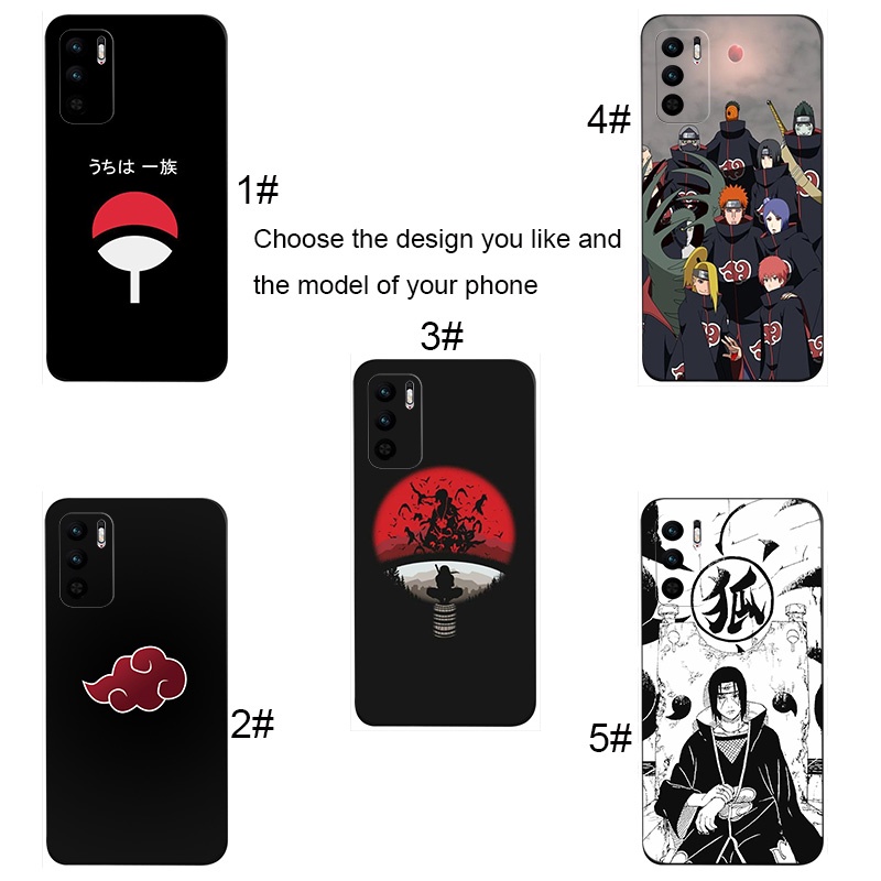Xiaomi Redmi 10C Note 8T 8 7 6 5 K30 Pro Cover Soft Casing RR81 Anime Akatsuki Naruto Itachi Sasuke Silicone Phone Case